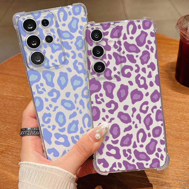 Чехол для телефона с узором «Коровьи пятна» для Samsung Galaxy A57 A37 A17 A56 A16 A55 A36 A26 A15 A35 A54 A53 5G Прозрачный ударопрочный мягкий чехол