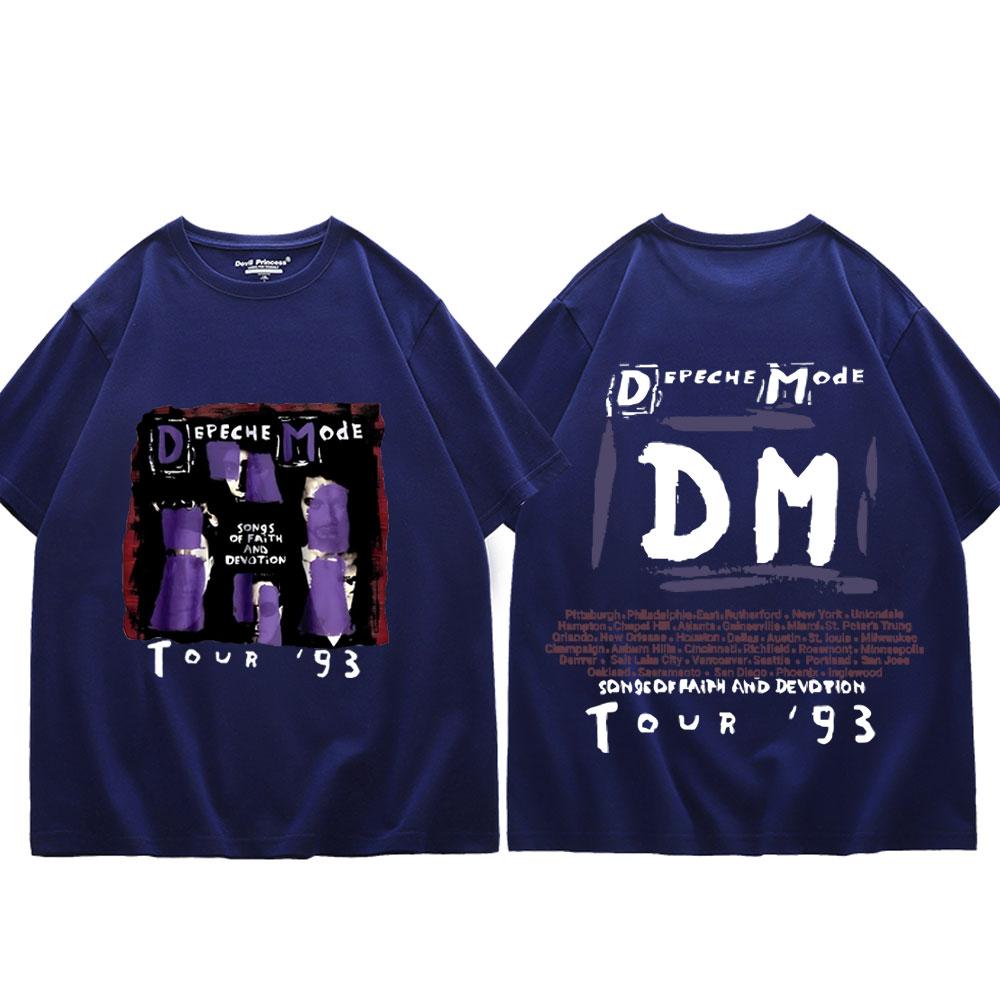 Британская группа Depeche Cool Mode Memento Mori Tour 2023 Принт Футболка 90-х Мужская Женская Мода Рок Футболка Уличные Винтажные Футболки