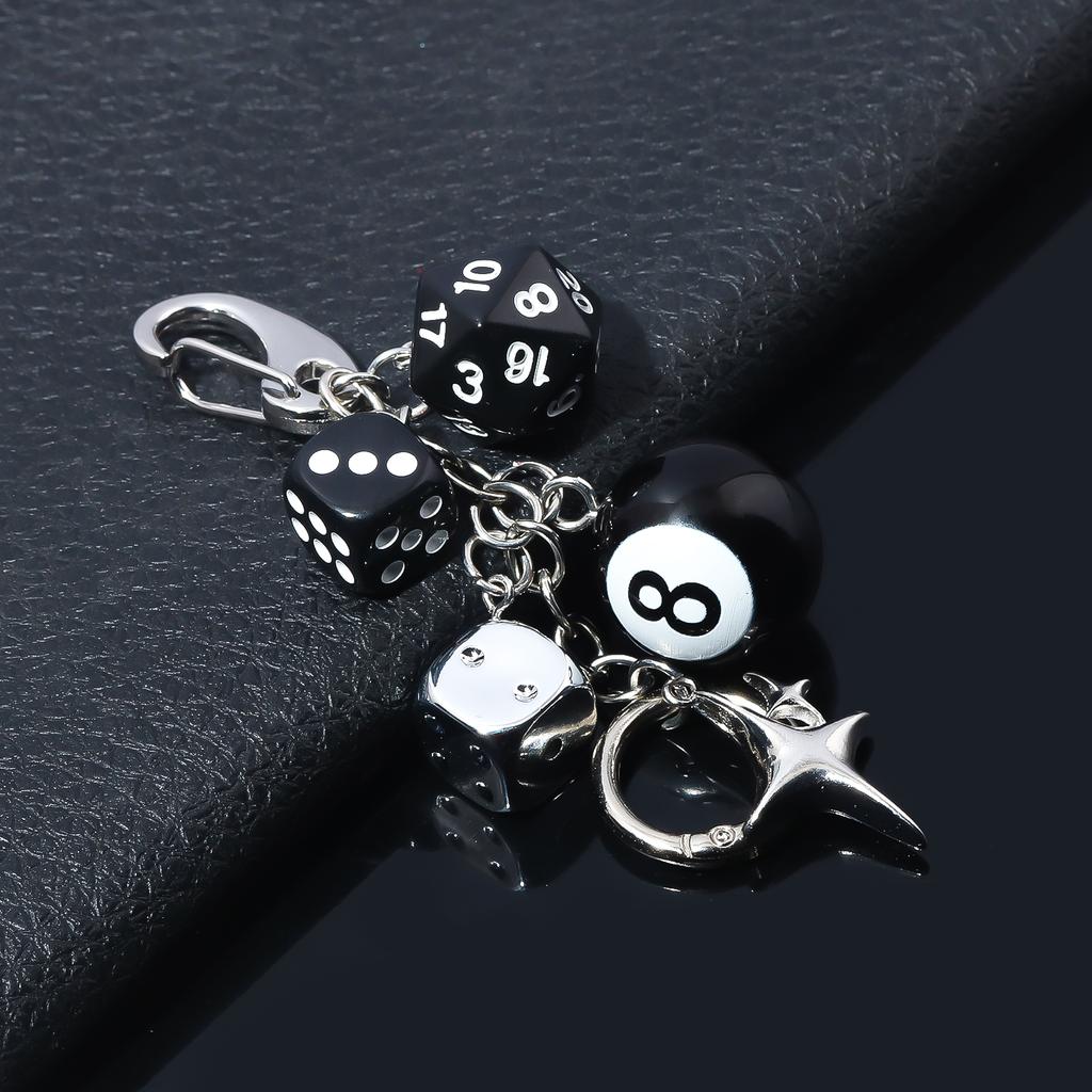Брелок-подвеска Lucky Dice Starburst, Хип-хоп крутой аксессуар, Украшение для сумки, Персонализированное модное универсальное украшение