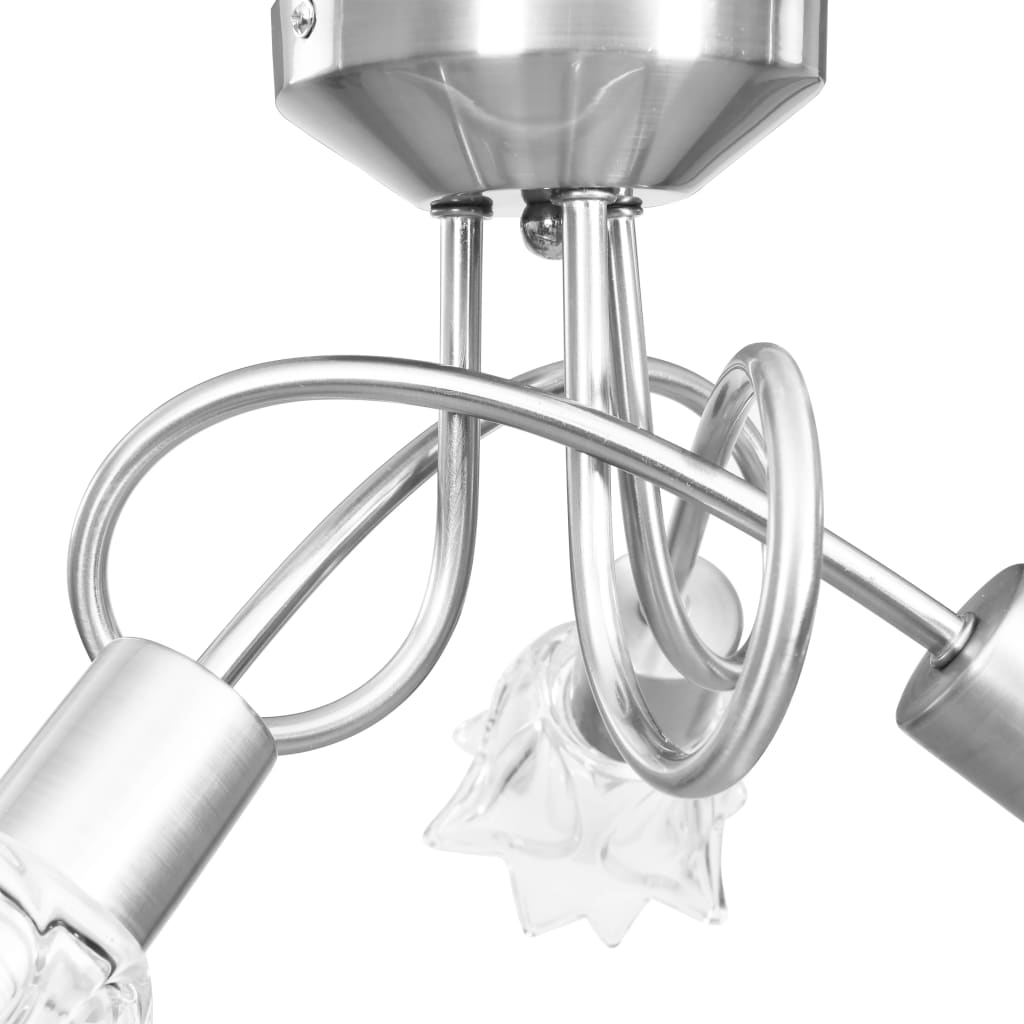 Ceiling Lamp with Glass Lampshades for 3 E14 Bulbs