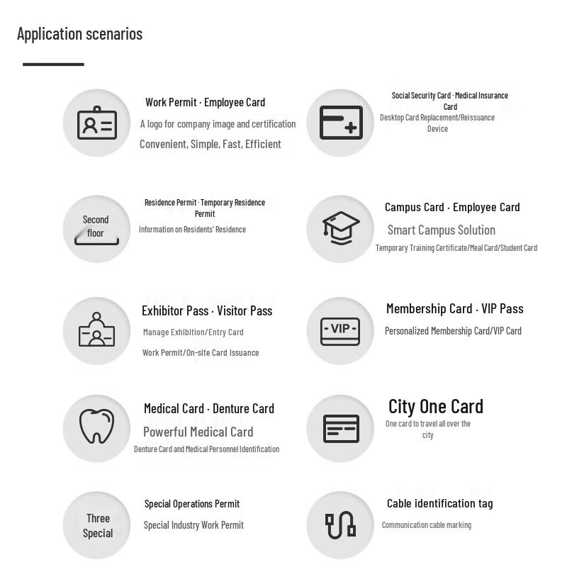 Ezscan SUP330 Single-Sided PVC Card Printer CN plug (adapter included)
