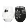 Spider Web and Spider Stemless Wine Glass (Pack of 2)