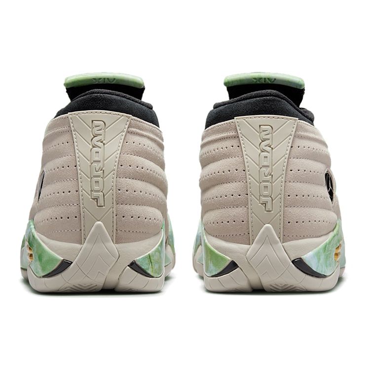 Aleali May X  Air Jordan 14 Retro Low SP Fortune Women Sneakers Tan Light-Sand White DJ1034-200