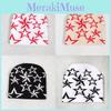 Y2k Style Star Design Knit Cap With Fluffy Fabric For Fall Street Fashion