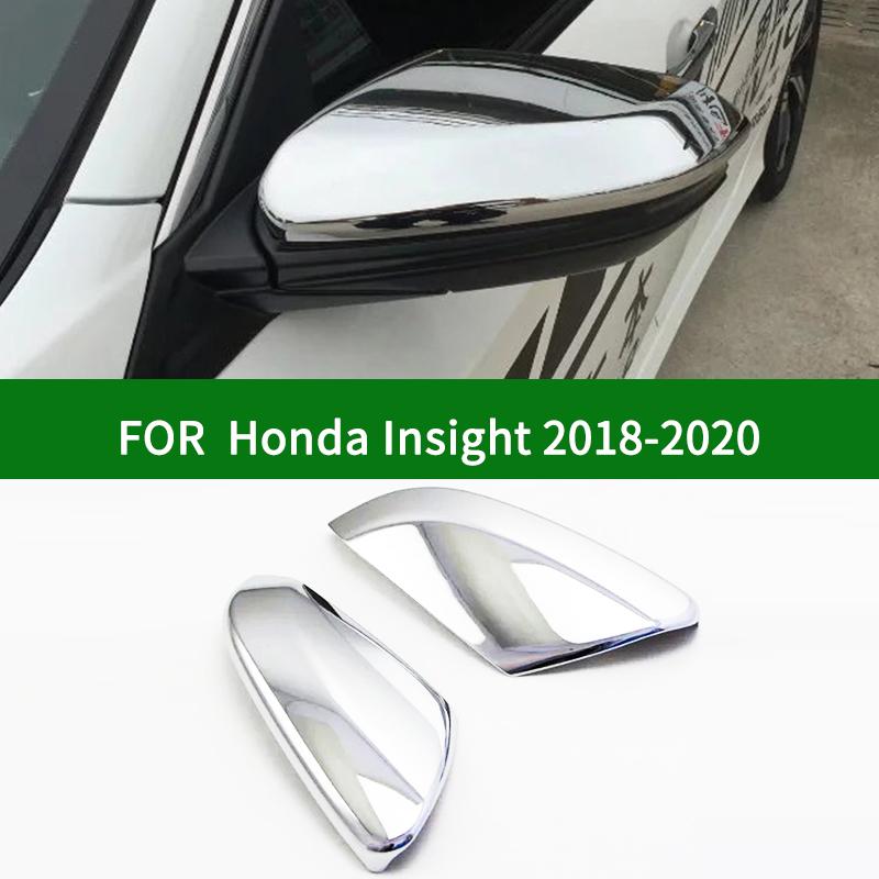 Для ВСЕХ НОВЫХ Honda ight 2018- автомобиля Накладка на крышку зеркала заднего вида, Черный углепластик / хромированные накладки на боковые зеркала в форме рога