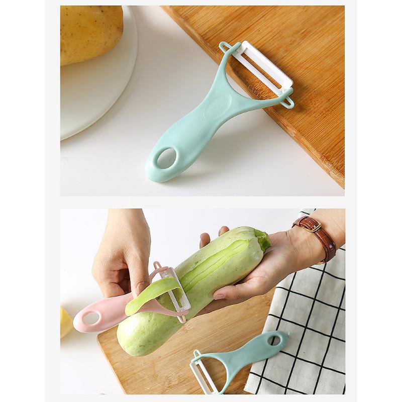 Многофункциональная овощечистка Многоцветная керамическая овощечистка для дыни Кухонный нож для очистки Креативный домашний нож для чистки