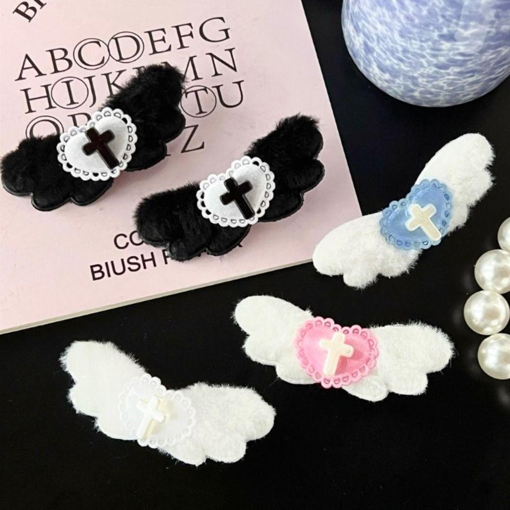 Cross Wing Sweet Cool Hair Clip Aesthetic Harajuku Bangs Duckbill Hair Accessories