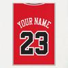 Football Jersey Name Poster Home Living Room Bedroom Bar Cafe Art
