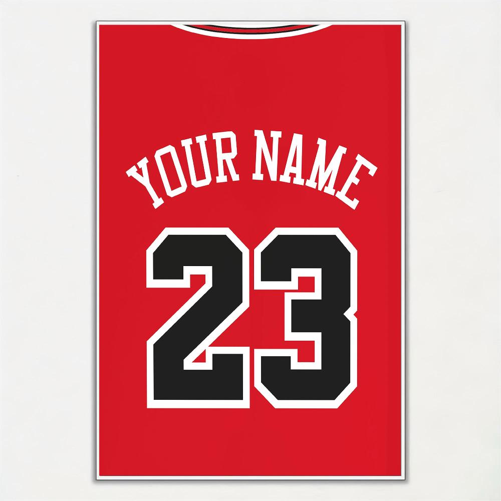 Football Jersey Name Poster Home Living Room Bedroom Bar Cafe Art