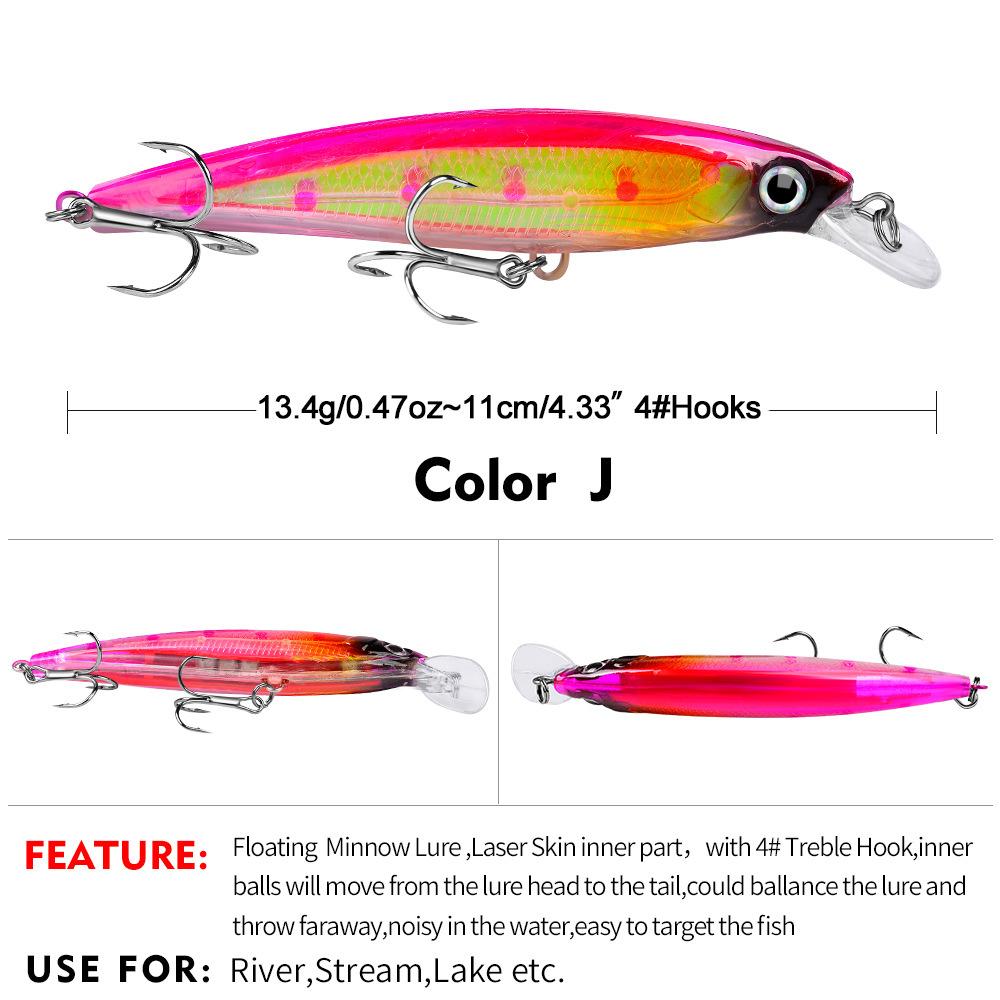 Приманка Minnow 11 см, 13,4 г, 10 цветов, искусственная приманка