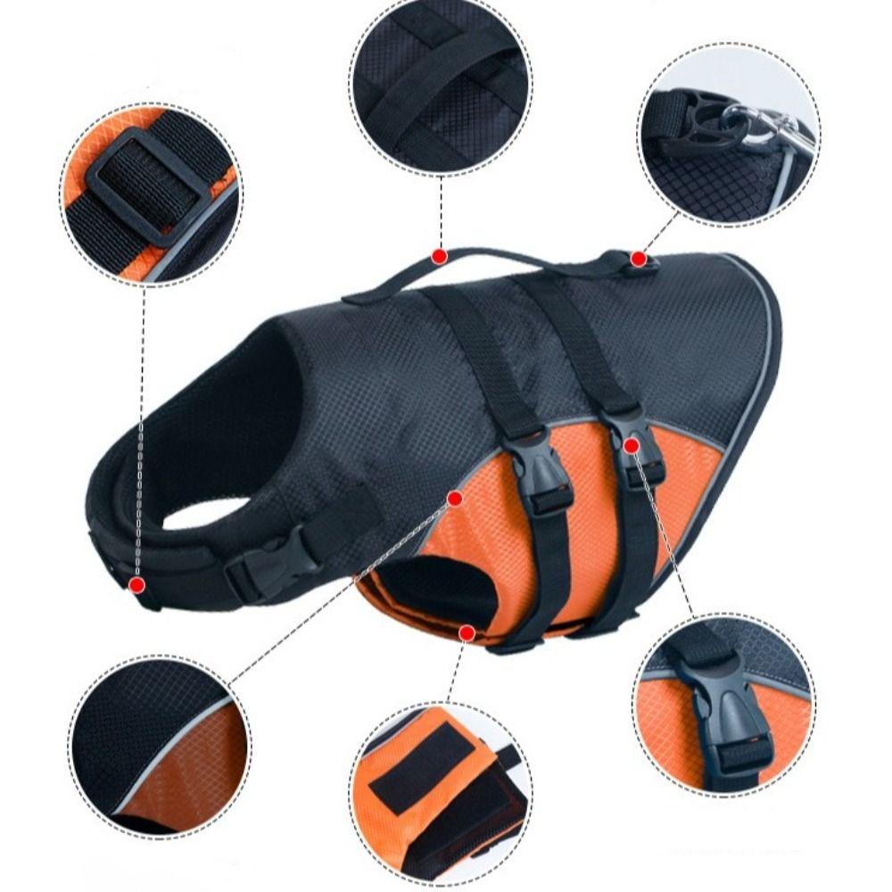 Adjustable Pet Safety Vest Enhanced Buoyancy Dog Swimming Suit  Outdoor Activities