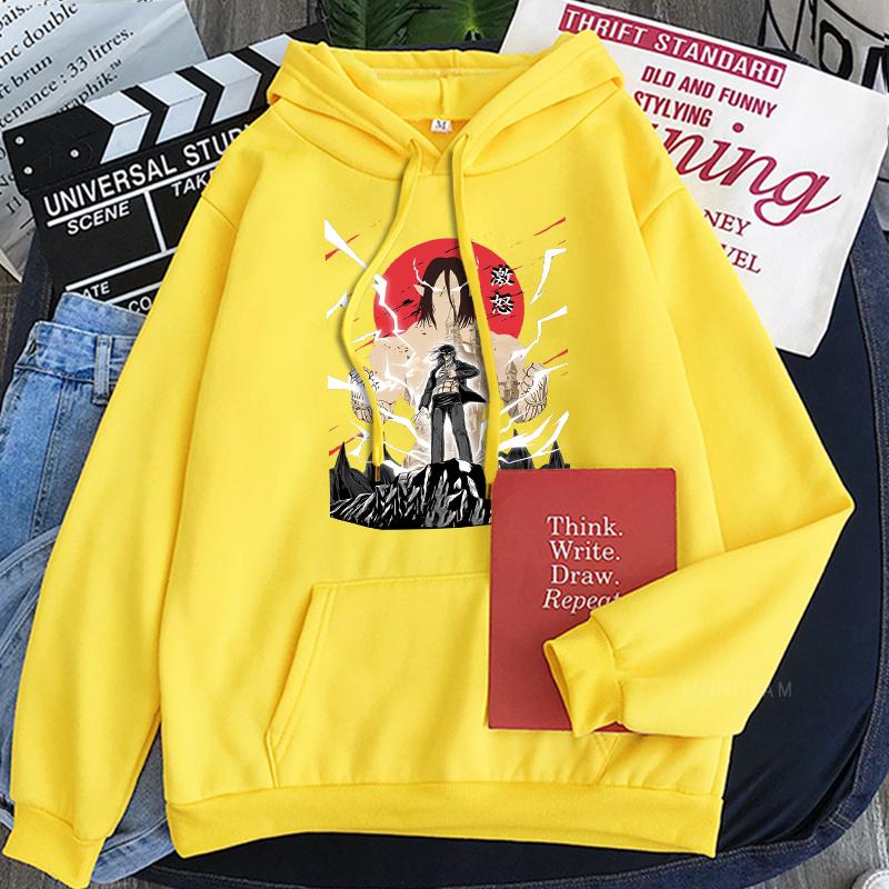 Attack On Titan Anime Clothing Eren Jaeger Printed Hooded Men Women Oversized Hoodies Casual Sweatshirt Harajuku Unisex Pullover