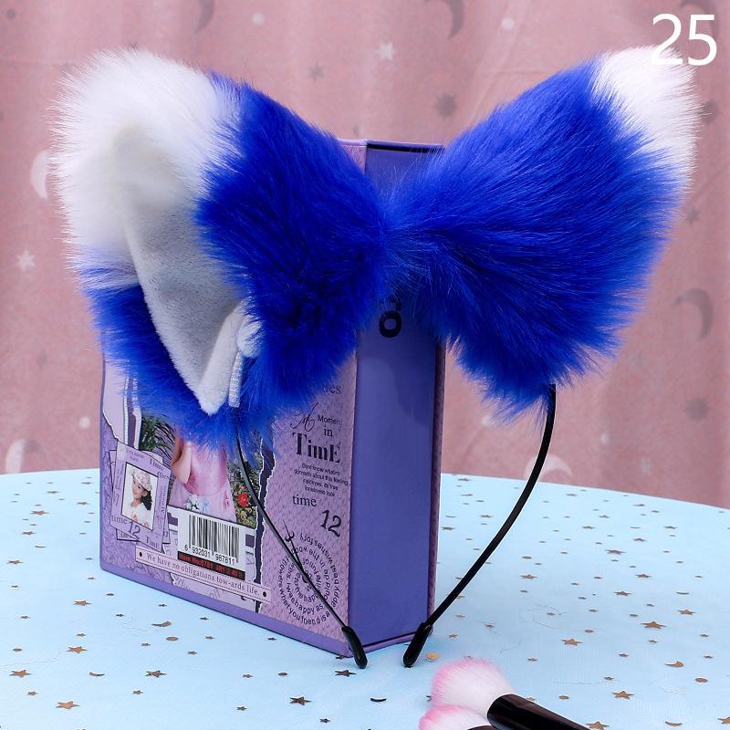 1 шт., повязка на голову, головной убор из искусственного лисьего меха, костюм для косплея, кошачьи уши, обруч для волос, украшения для волос, товары для вечеринок