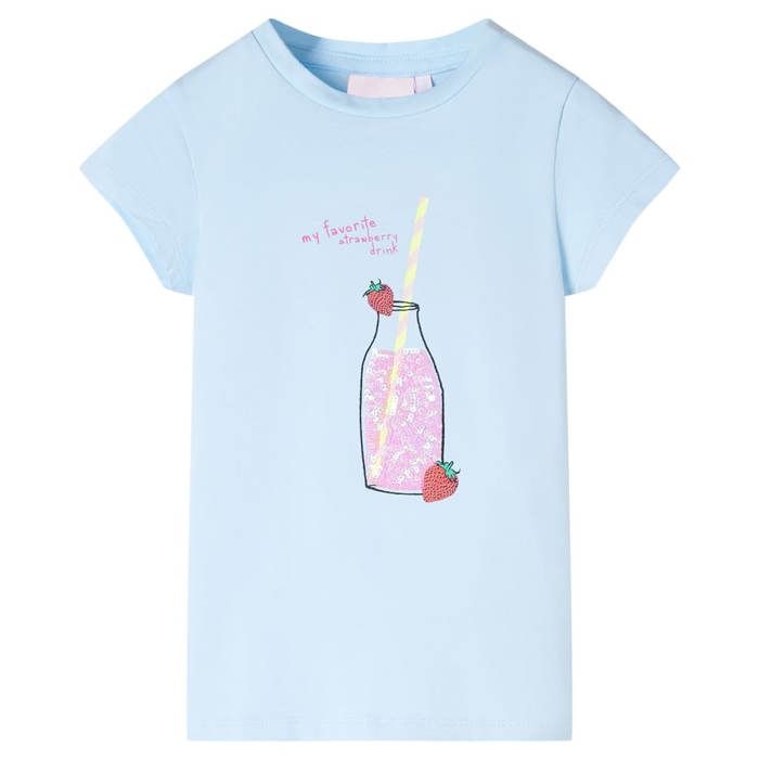 T-shirt pour enfants bleu doux 92/104/116/128/140