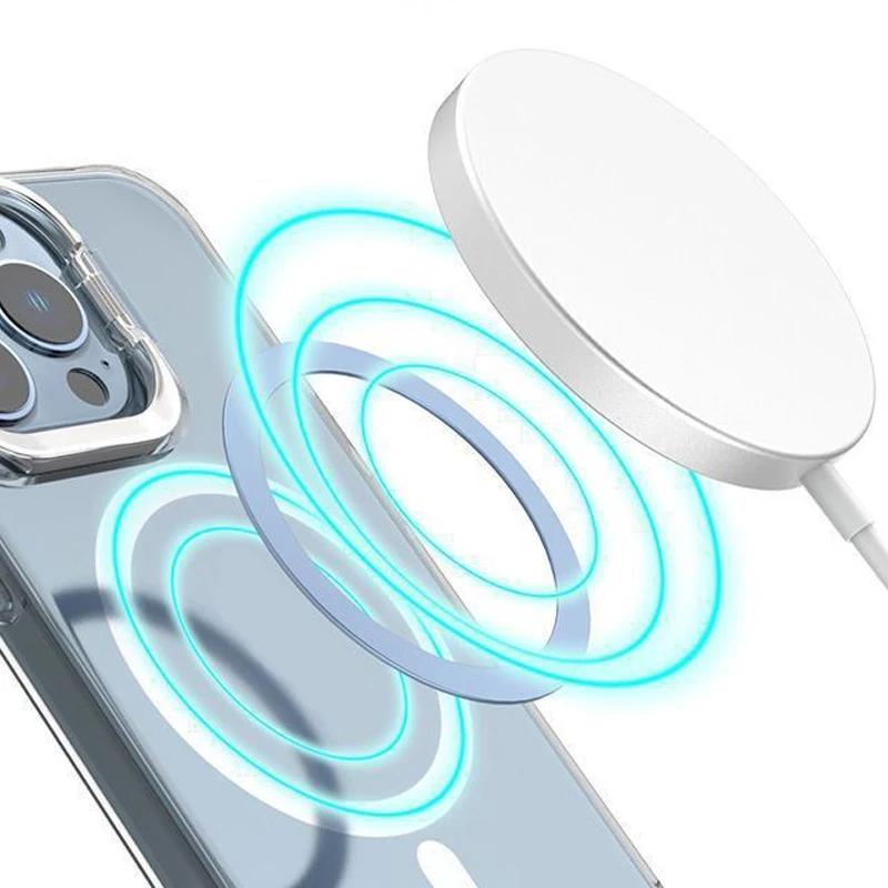 Magnetic Metal Plate Ring for Magsafe Wireless Charger Iron Sheet Sticker Car Phone Holder Magnet Patch for iPhone 15 13 Pro Max