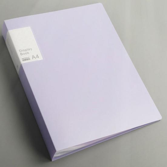 File Folder Double-sided High-Transparency Large Capacity Inner Pockets Multifunctional Sheet Protector with Plastic Sleeves A4 Paper Binder Organizer