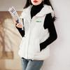 Новая женская жилетка-пуховик с капюшоном, короткая свободная теплая парка, женская жилетка, куртка с хлопковой подкладкой, верхняя одежда