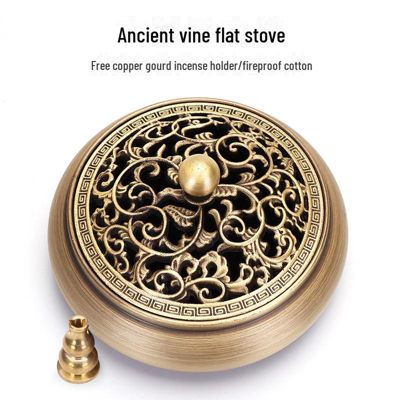Латунная курильница с плоским дном Jinlian для домашнего и внутреннего использования