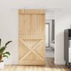 VidaXL Sliding Door and Hardware Kit 100x210 Cm Solid Pine, Interior Door, Interior Barn Door 3203043