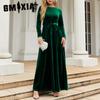 Autumn and Winter Elegant Temperament Celebrity Style Long Dress Gold Velvet Solid Colour Senior Sense of Dresses