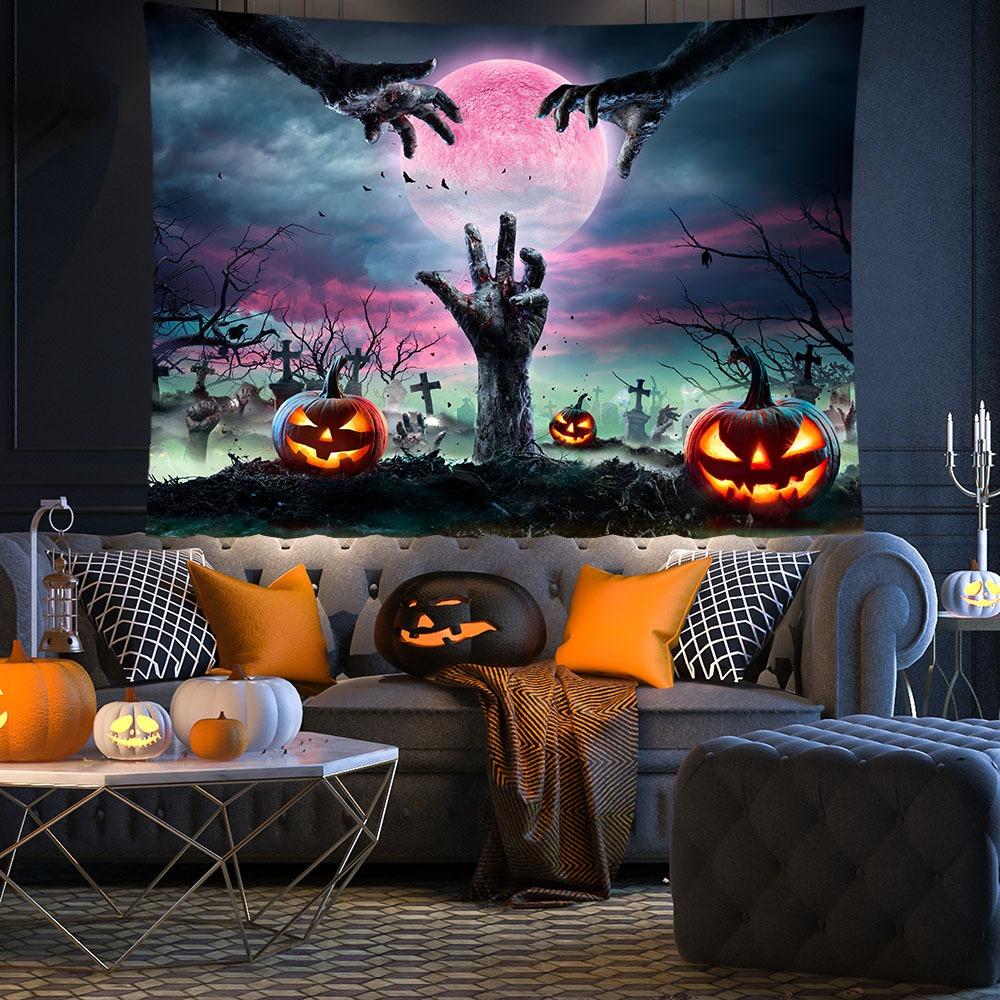 Новый фон для вечеринки в стиле ужасов на Хэллоуин, украшение на ночь ужасов, баннер, подвесная ткань, атмосфера, ткань, украшение для дома