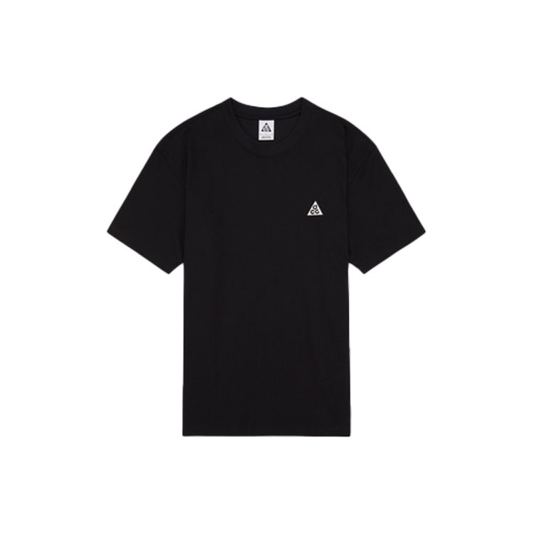 Nike ACG Series Сплошной цвет с круглым вырезом Свободная футболка с короткими рукавами Мужские топы Черный DJ3643-010