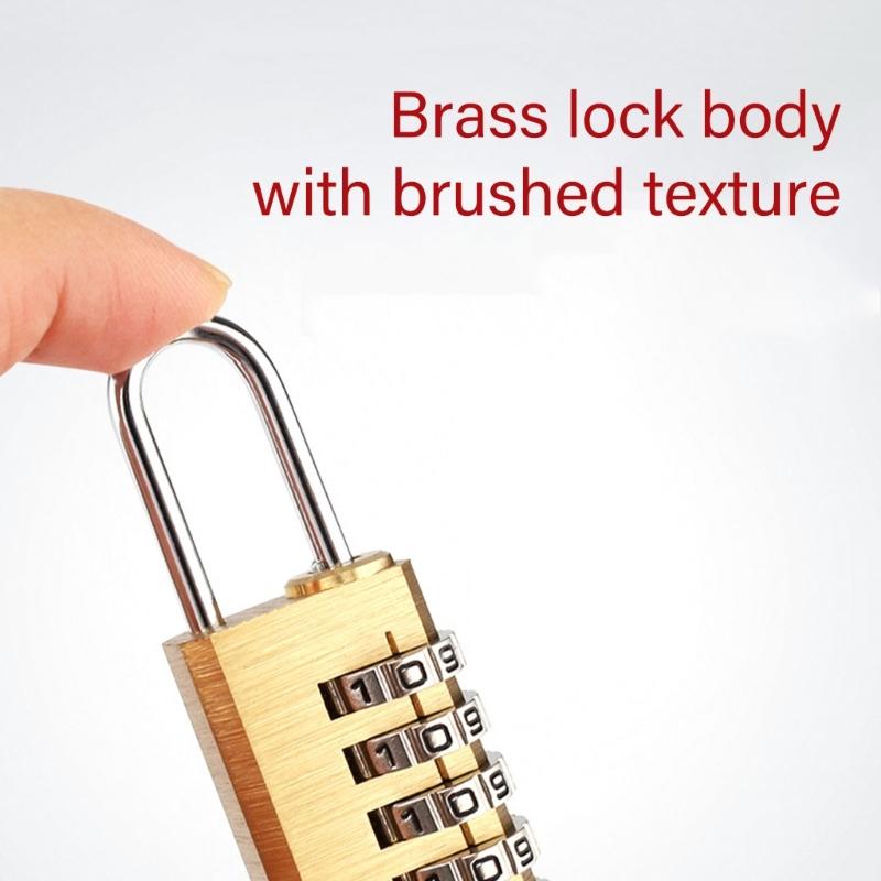High Security Dials Sturdy Brass Combination Lock Cut Resistant Strength for Home Accessory Storage Solution Backpacks