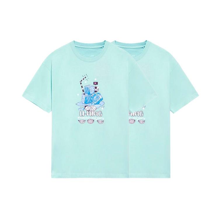 Спортивная футболка Li Ning Life Collection Унисекс Яичный синий AHSS327-8