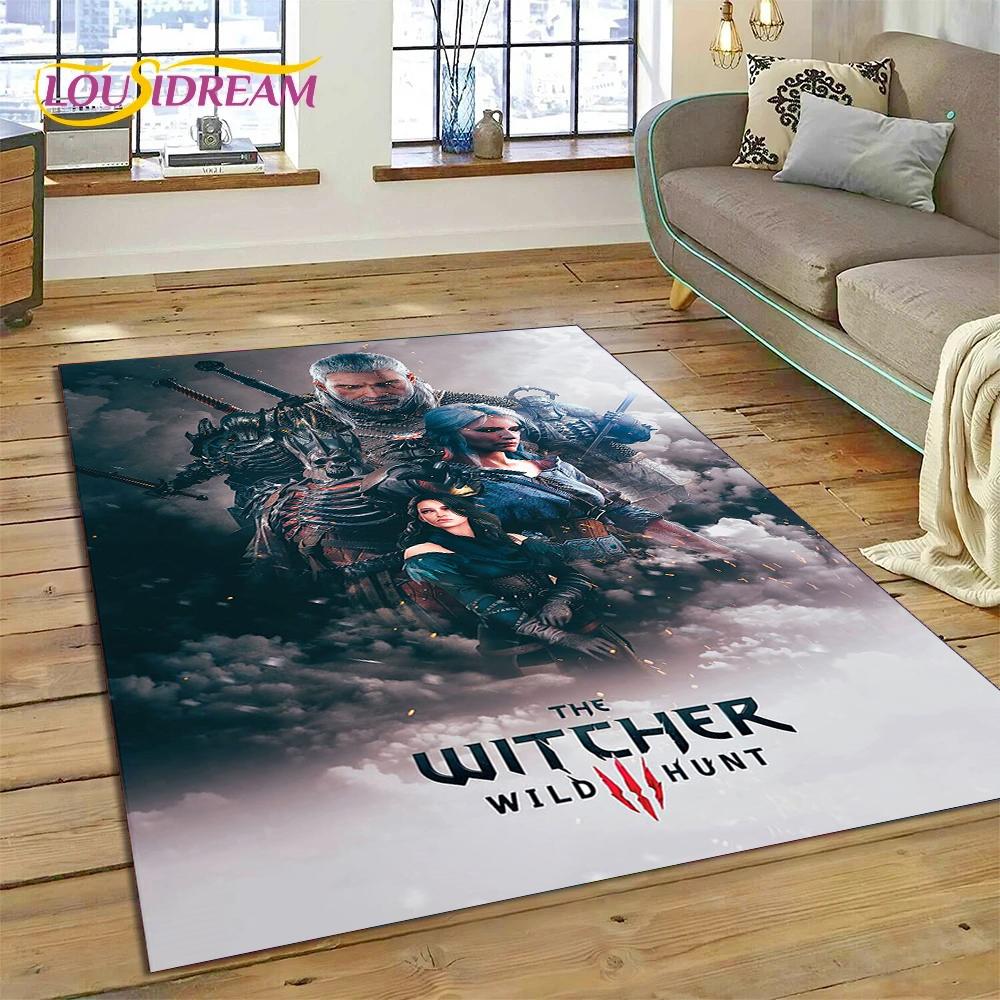 Ковер The W-Witcher 3 Game Wild Hunt для гостиной, спальни, домашнего декора, нескользящий коврик-подстилка для декора дивана, прихожей