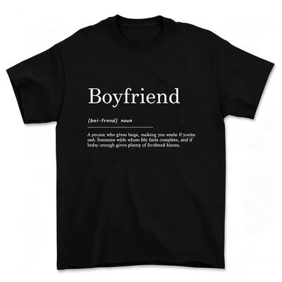 Boyfriend Definition T Shirt, Unisex Funny Sweet Valentine Gift