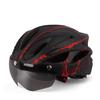 High-Quality Matte Cycling Helmet with Night Warning Tail Light, Suitable for Delivery Riders, Detachable Visor, Unisex