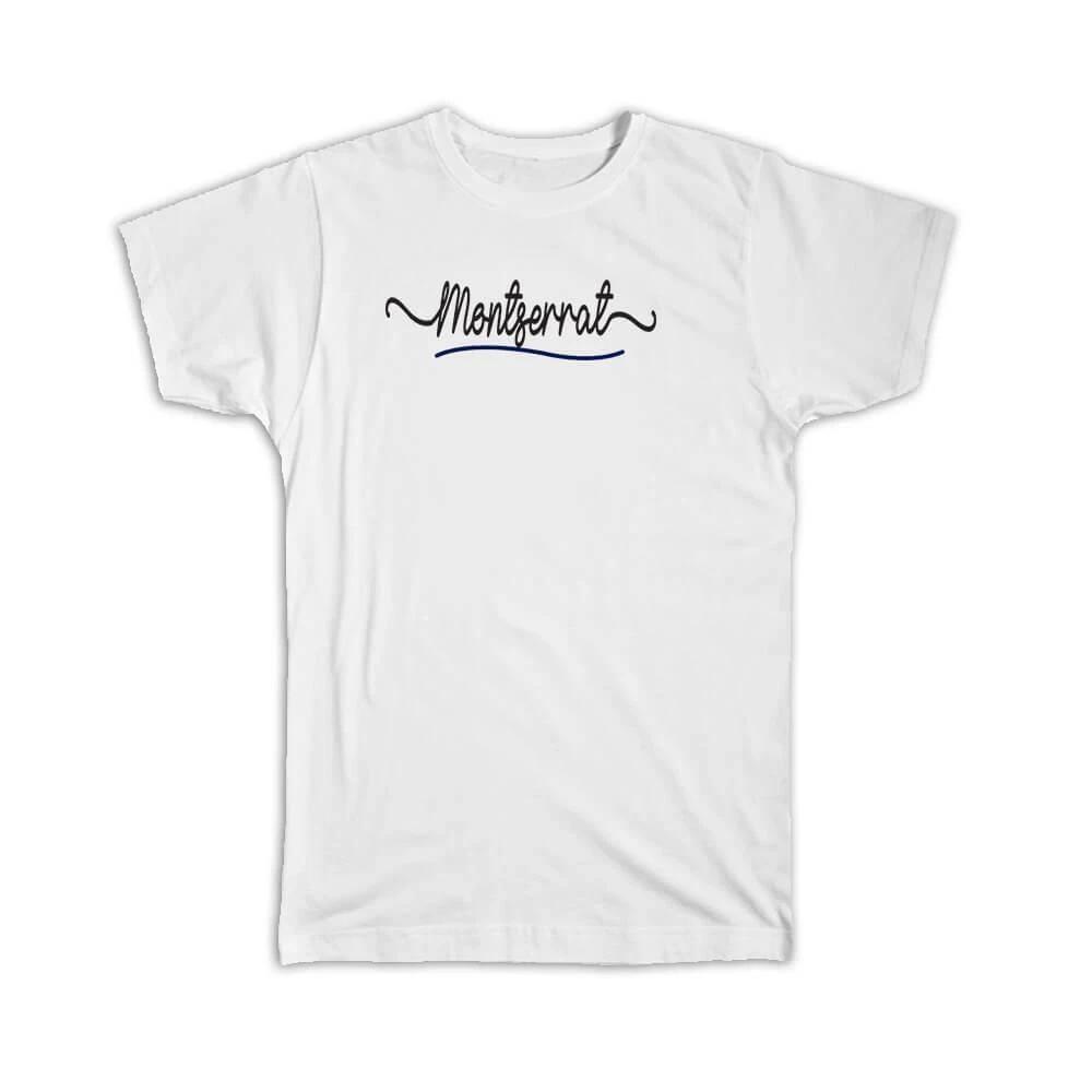 Gift T-Shirt : Montserrat Flag Colors Montserratian Travel Expat Country