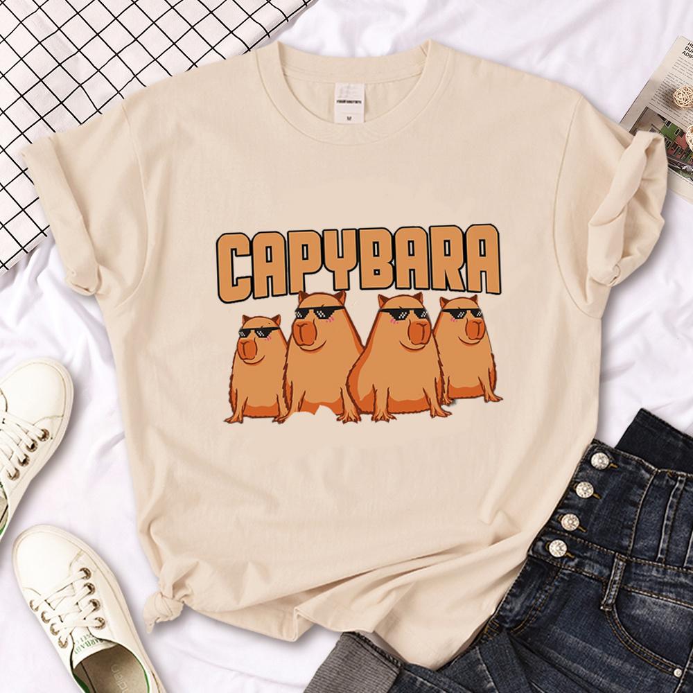 Capibara Capybara Tee Unisex Summer T Shirt Female Graphic Clothing
