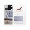 Nouveau fauteuil à bascule moderne avec rembourrage et tissu peluche, avec repose-pieds extensible, gris