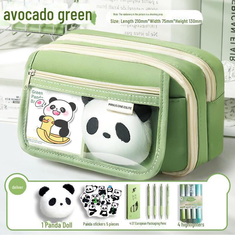 Пенал большой вместимости «Панда» 2024 года для девочек и мальчиков — подходит для учеников начальной и средней школы