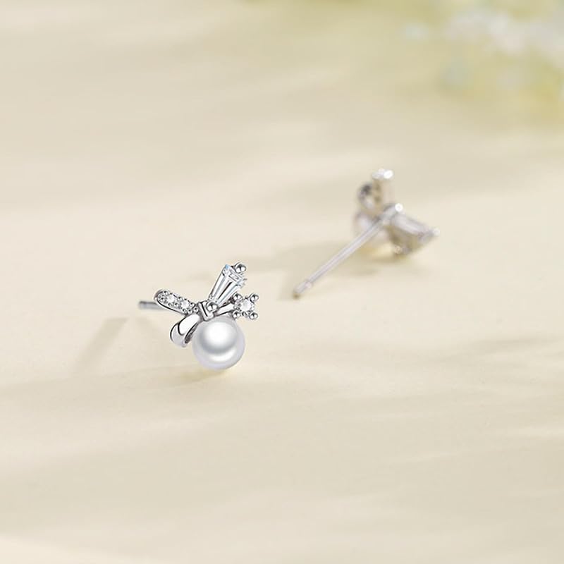 Серьги с жемчугом из ленты для женщин Популярность Совместимость с аллергией на металлы женские серьги-гвоздики из жемчуга золотые серьги день рождения день матери годовщина