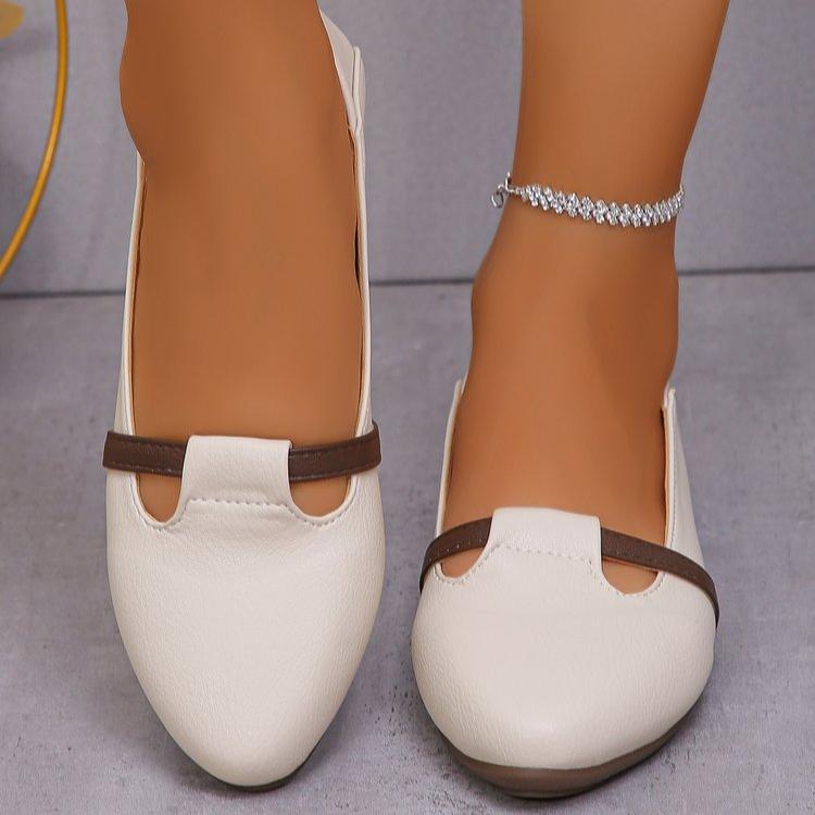 Модная женская обувь 2024 года, горячая распродажа, женские туфли на плоской подошве, модные туфли на плоской подошве с острым носком, женские туфли высокого качества, большие размеры, туфли на низком каблуке