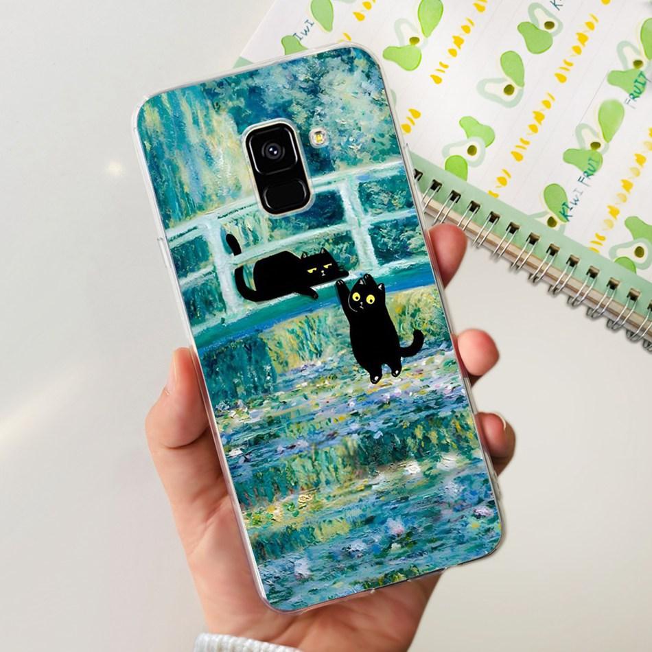 Для Samsung Galaxy A8 (2018) / A8+ (2018) Мягкий силиконовый TPU чехол SM-A730F A530F для Samsung A 8 A8 Plus, милые чехлы с мультяшными пандами