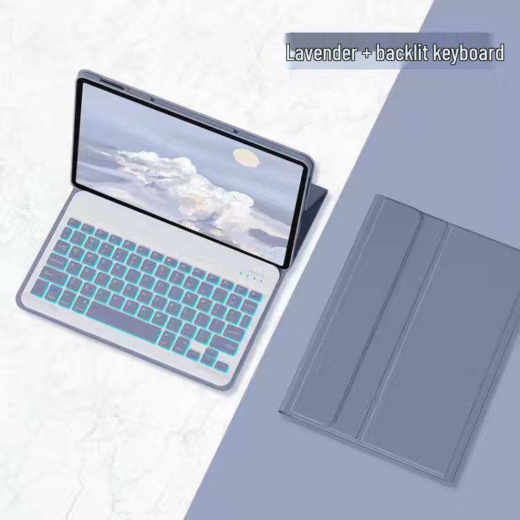 Защитный чехол для Xiaomi Mi Pad 8 и Redmi Pad 2 с Bluetooth-клавиатурой с 7-цветной подсветкой