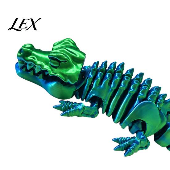 Реалистичная модель животного из PLA, 3D-печатная шарнирная игрушка-крокодил, гибкая фигурка рептилии, игрушка-антистресс для интерактивной сенсорной игры, снятие стресса,