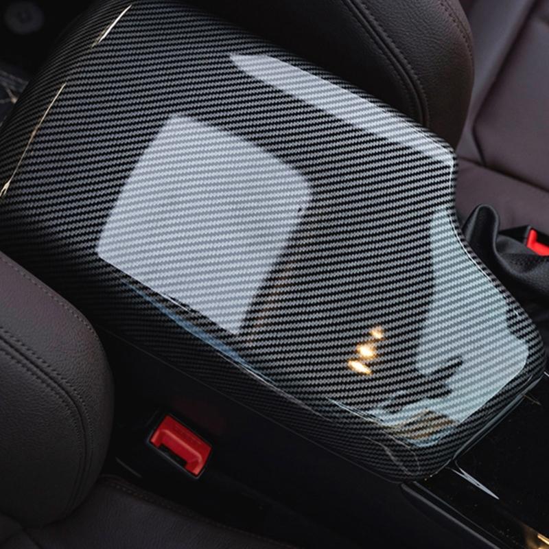 Защитная крышка подлокотника для E90 E92 325i, текстура карбона, ABS-крышка подлокотника, аксессуары для интерьера автомобиля