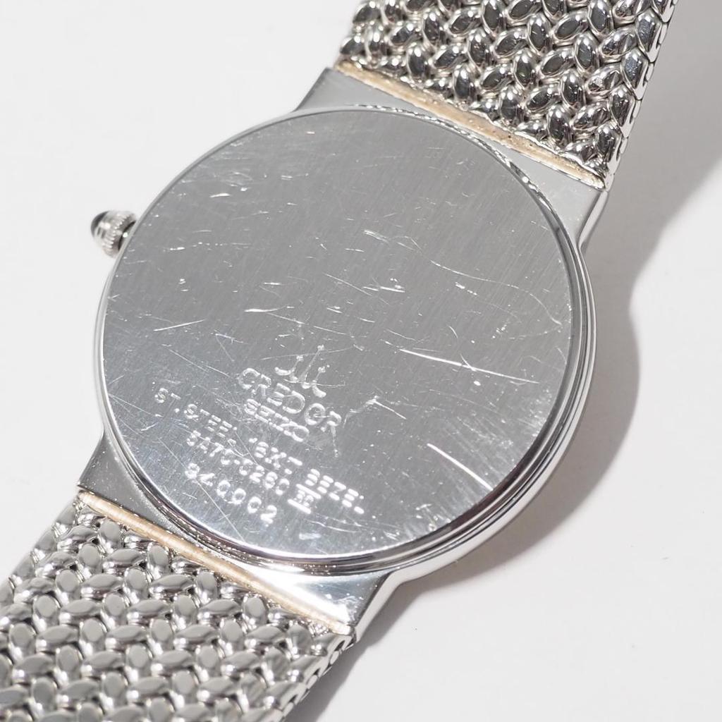 [USED] Credor SEIKO K18 Bezel Natural Stone Dial Watch C517