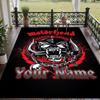 Custom Text Printed Rug Motorhead Non Slip Floor Carpet For Home Room Decor