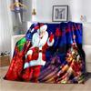Christmas Series Flannel Cashmere Blanket  Santa Pattern Comfortable Warm Sofa Bed   Gift Blanket