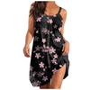 Women's Casual Loose Easter Print Suspender Beach Sundress Loose Sleeveless Dress
