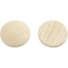 Wooden Buttons - Beige - Rounded - Flat Back