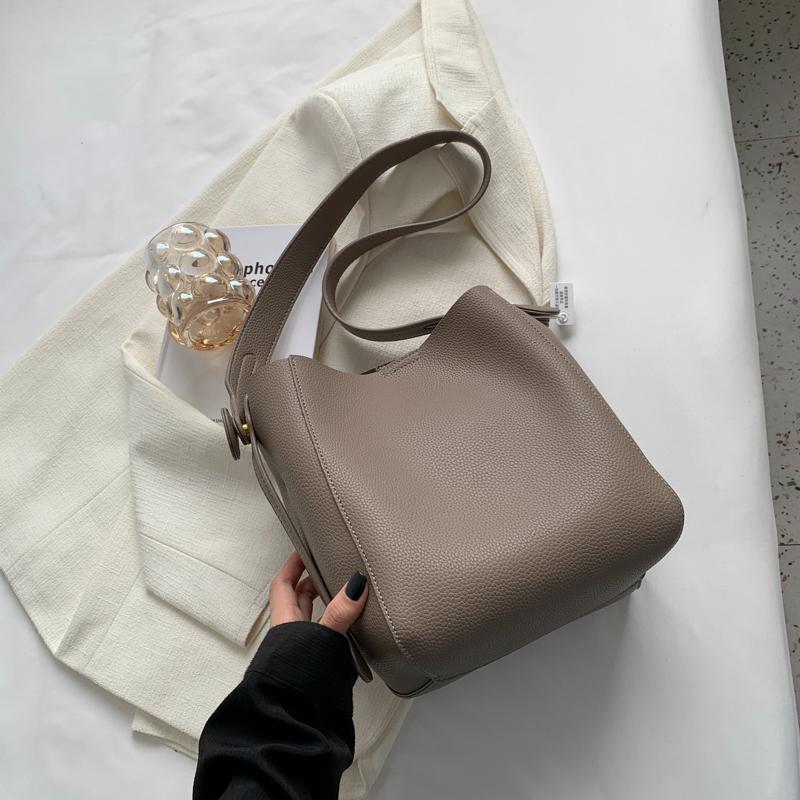 Сумка-ведро через плечо для женщин из мягкой искусственной кожи, большая вместительная сумка для покупок для женщин, сумка через плечо для поездок на работу