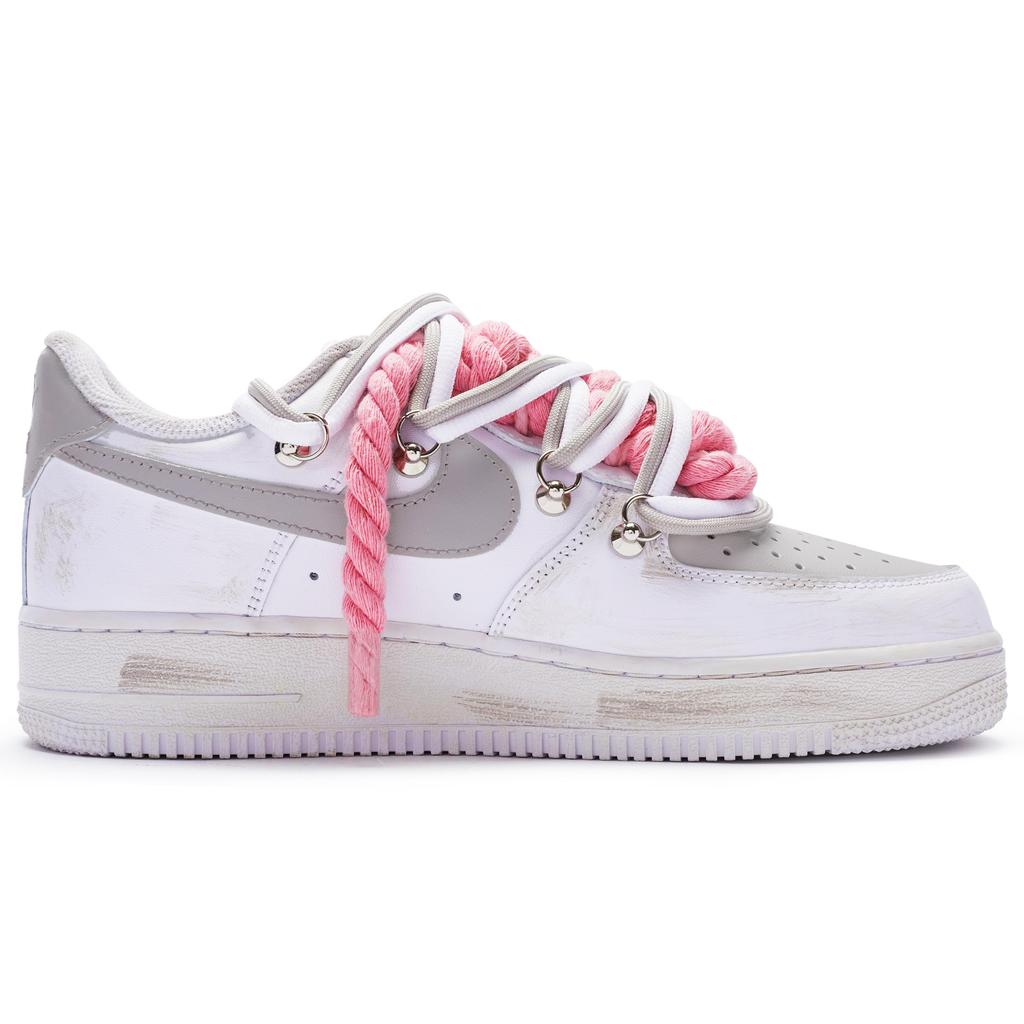 Nike Air Force 1 07 Air Force 1 T10 Низкие Скейтбордические Кроссовки Мужские Белый Серый CW2288-111(TeamR-T10S-BOX)