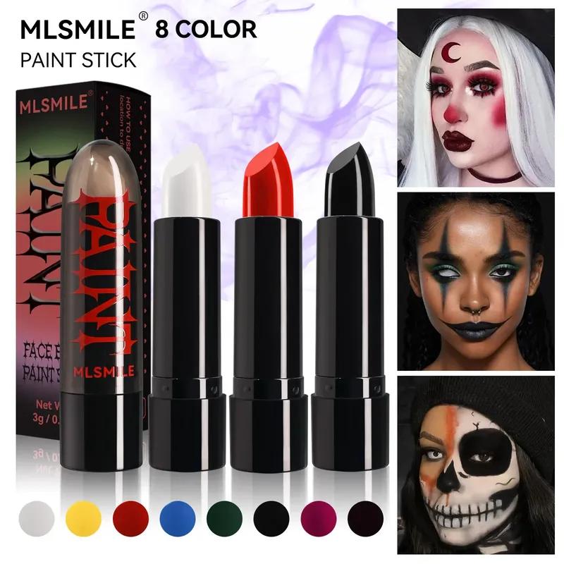 Halloween Matte Lipstick Dark Black Vampire Olive Green Creative Halloween Makeup Face Body Painting