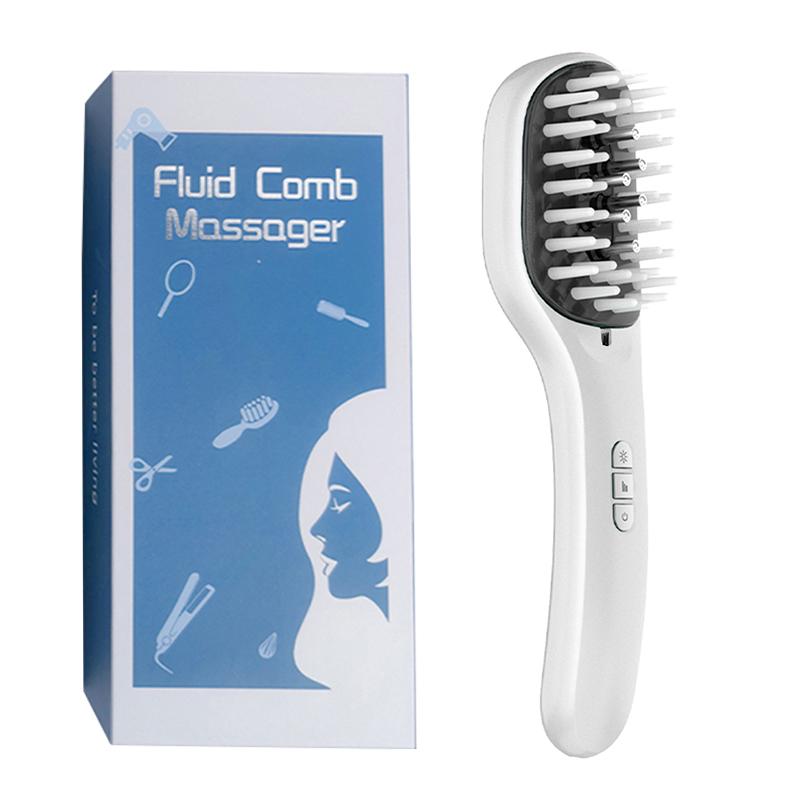 Электрический Жидкий Массажный Гребень Красный Синий Светодиод Вибрационный Массаж Эфирное Масло Жидкий Направляющий Массажер Уход За Волосами Аппликатор Для Кожи Головы